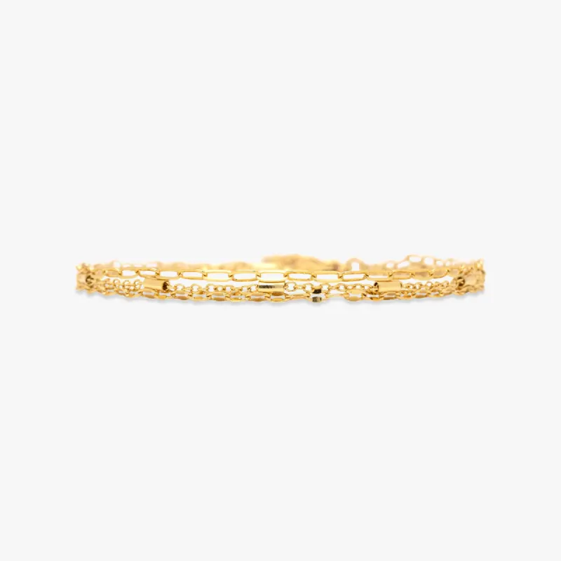 Ouro Chain Anklet Set of 2 sold by Pura Vida