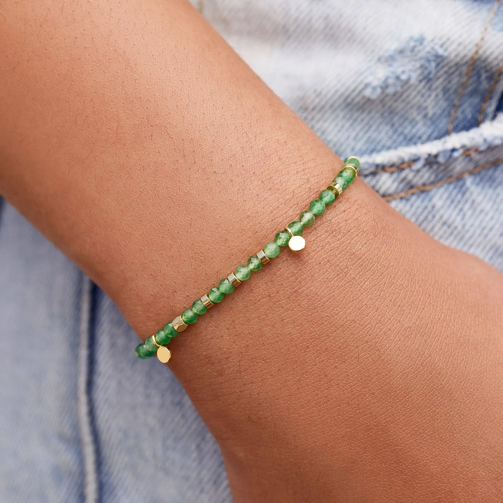 Jade Beaded String Bracelet sold by Pura Vida product image thumbnail 3