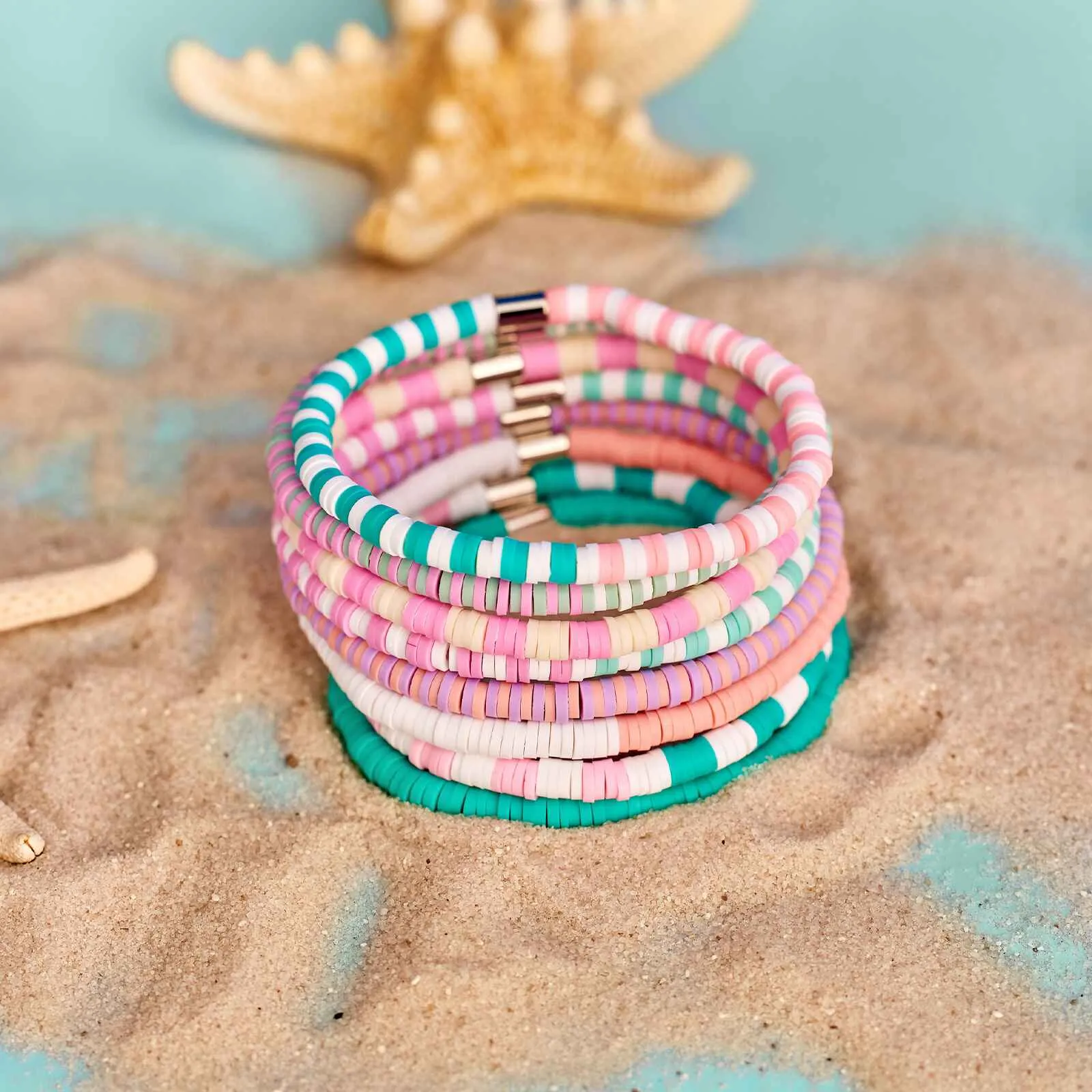 Spring Break Stretch Bracelet Set of 8 sold by Pura Vida product image thumbnail 4