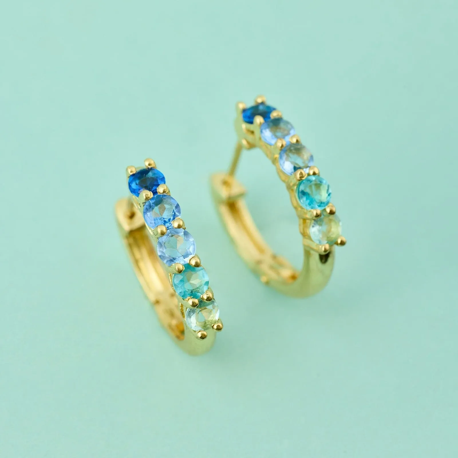 Surfrider Ombre Stone Hoop Earrings sold by Pura Vida product image thumbnail 4