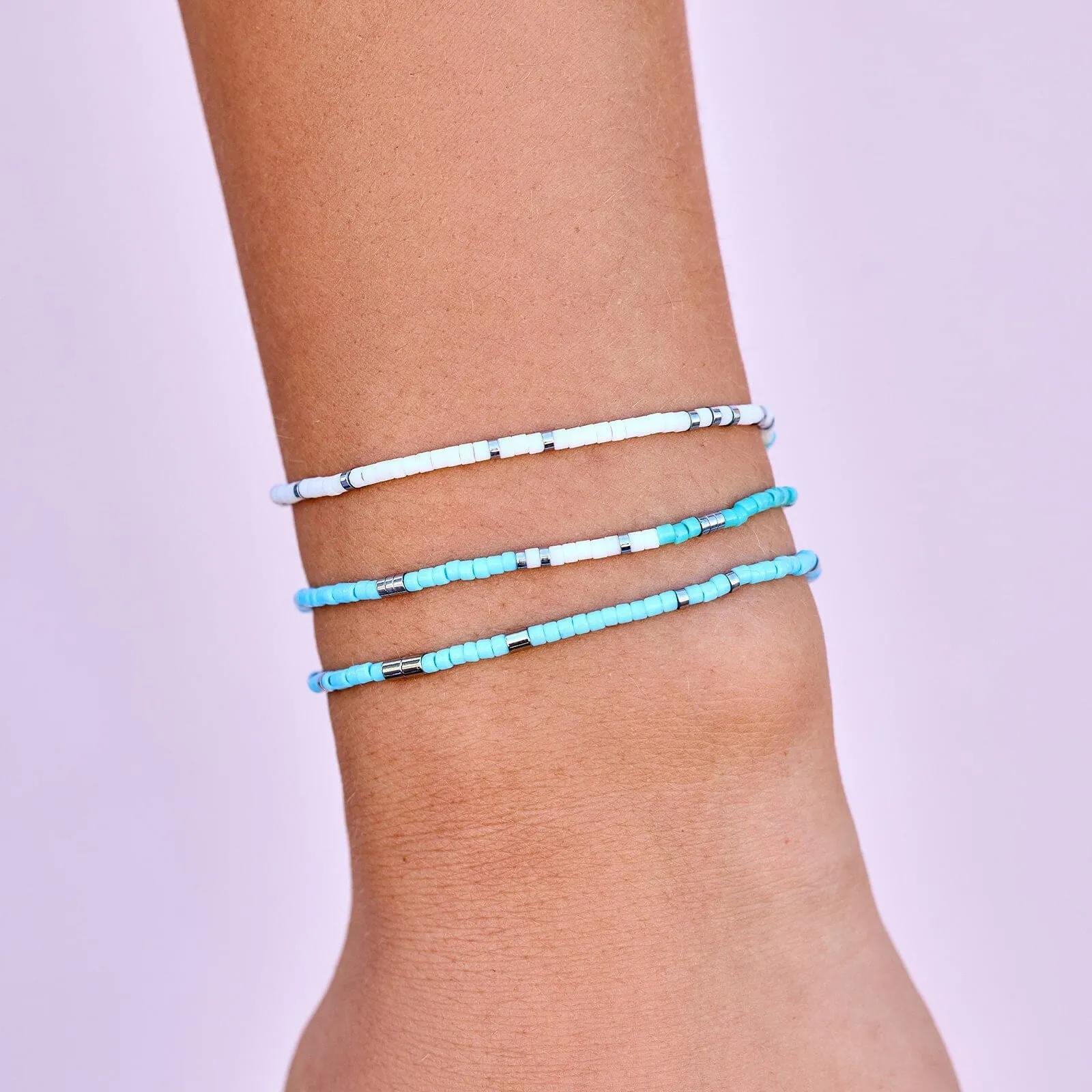 Seafoam Dream Stretch Bracelet Set of 3 sold by Pura Vida product image thumbnail 2