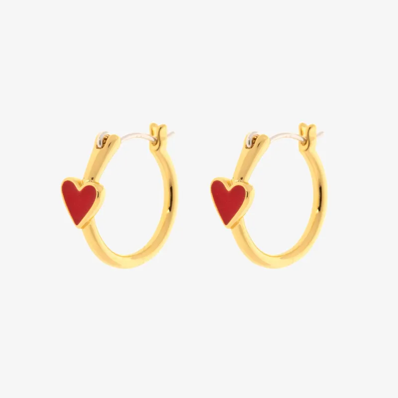 Petite Heart Hoop Earrings sold by Pura Vida