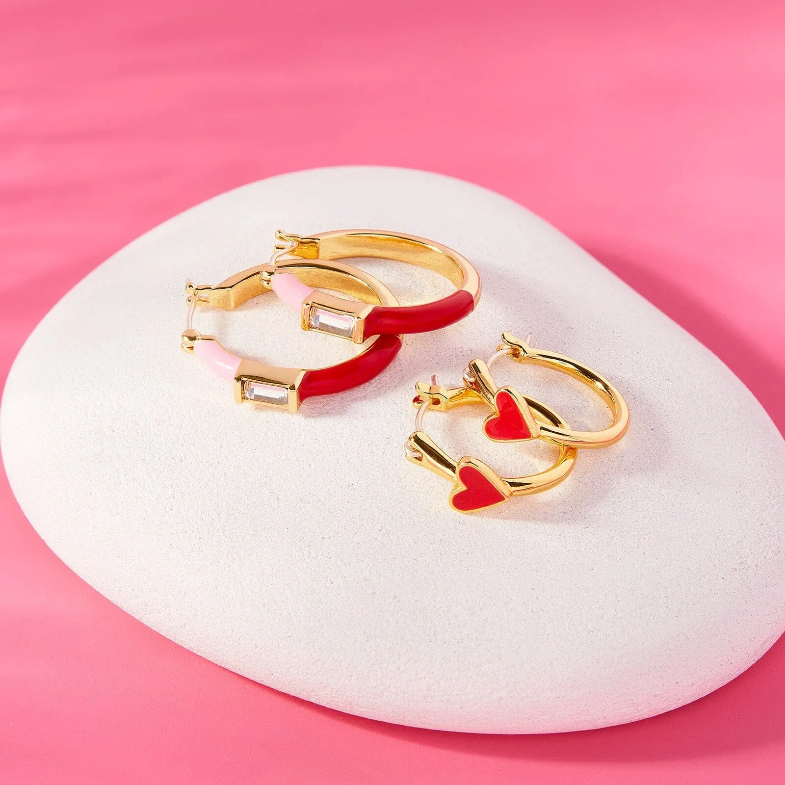 Petite Heart Hoop Earrings sold by Pura Vida product image thumbnail 5