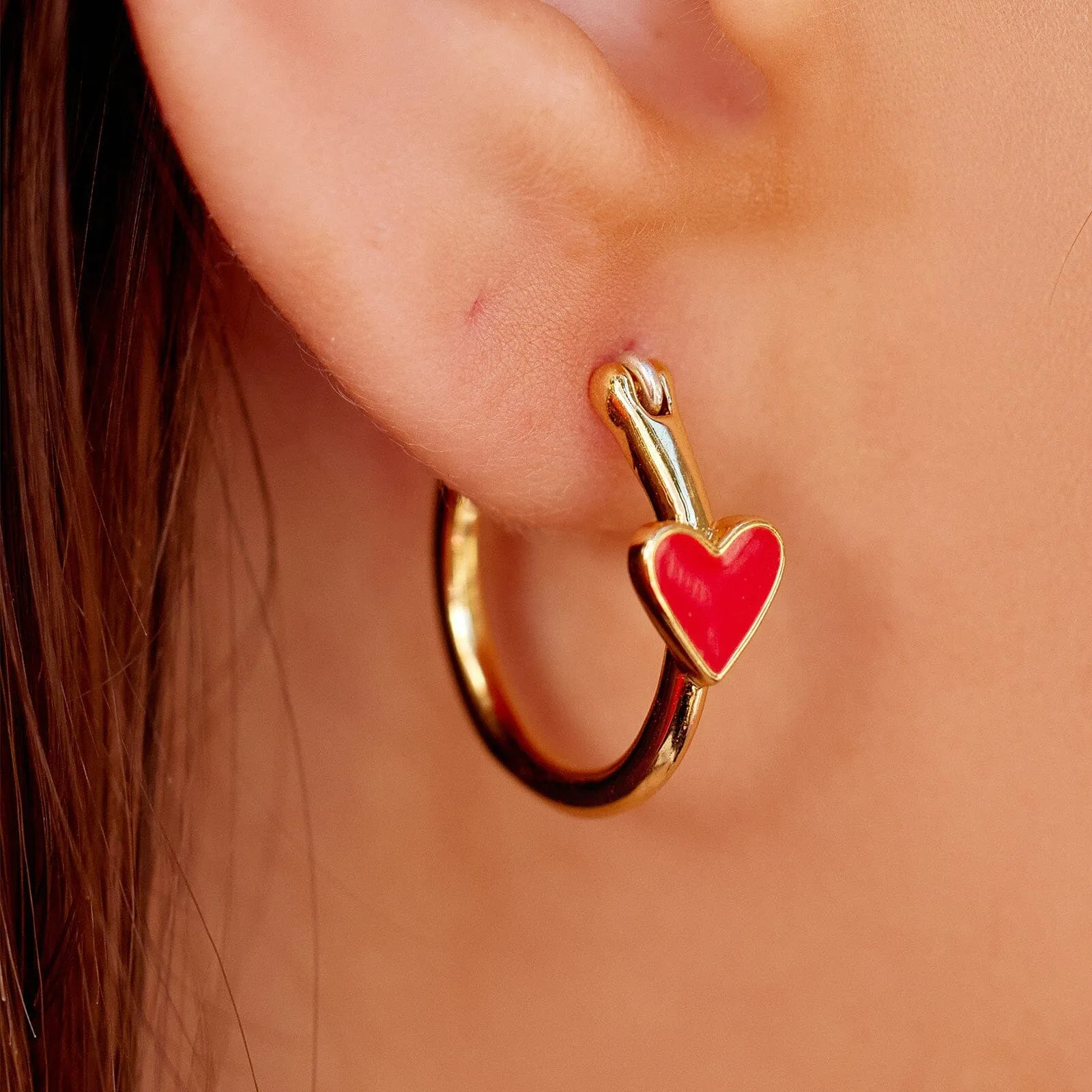 Petite Heart Hoop Earrings sold by Pura Vida product image thumbnail 3