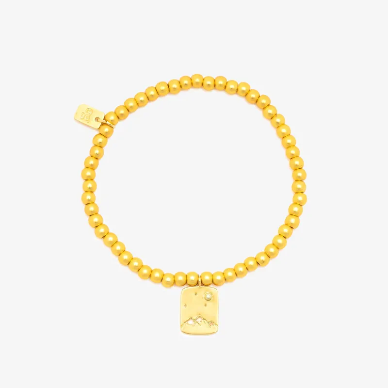 Outdoorsy Gals Metal Bead Stretch Bracelet sold by Pura Vida