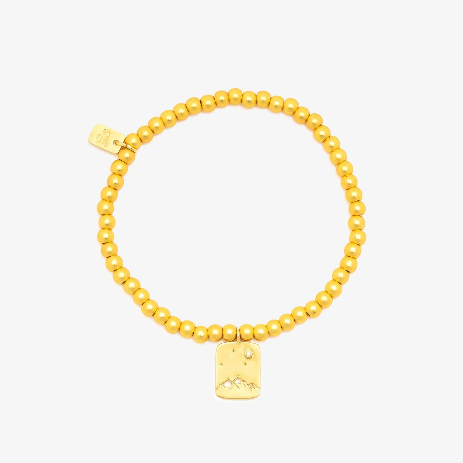 Outdoorsy Gals Metal Bead Stretch Bracelet sold by Pura Vida