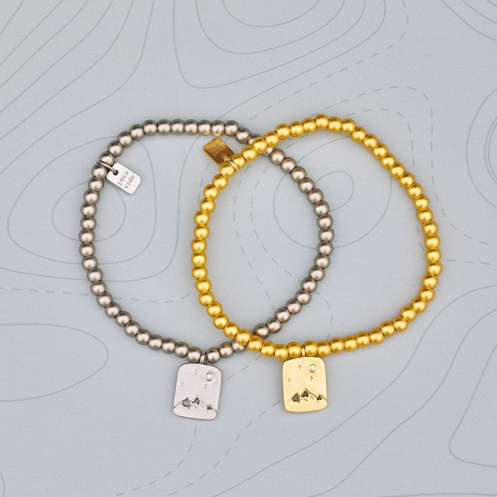 Outdoorsy Gals Metal Bead Stretch Bracelet sold by Pura Vida product image thumbnail 3