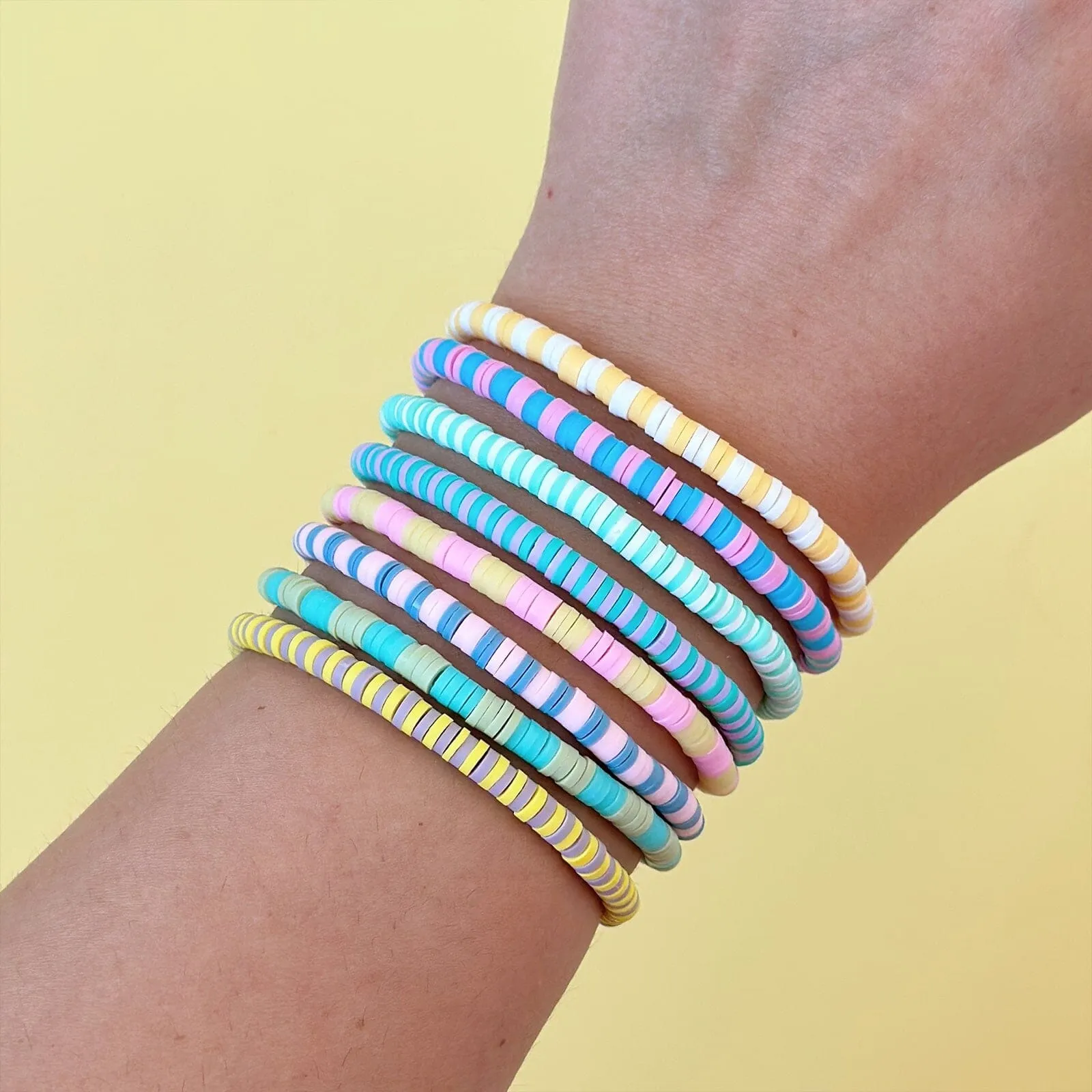 Vacation Vibes Bright Stretch Bracelet Set of 8 sold by Pura Vida product image thumbnail 5