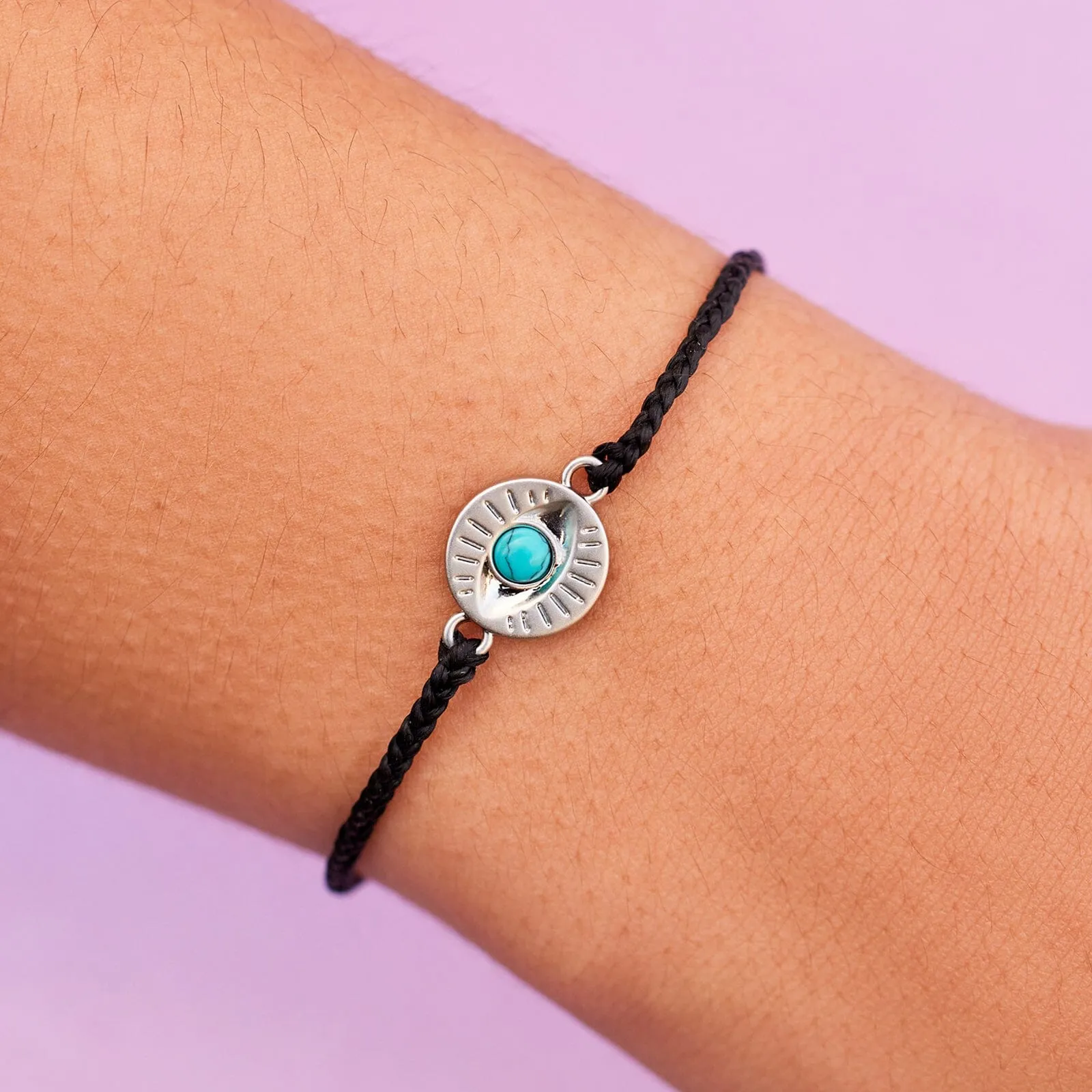 Gemstone Eye Coin Charm Bracelet sold by Pura Vida product image thumbnail 3