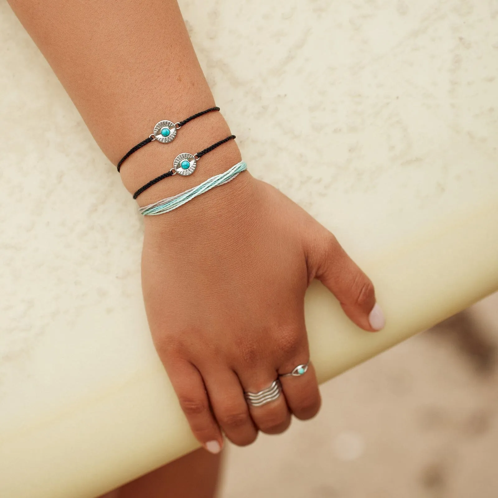 Gemstone Eye Coin Charm Bracelet sold by Pura Vida product image thumbnail 5