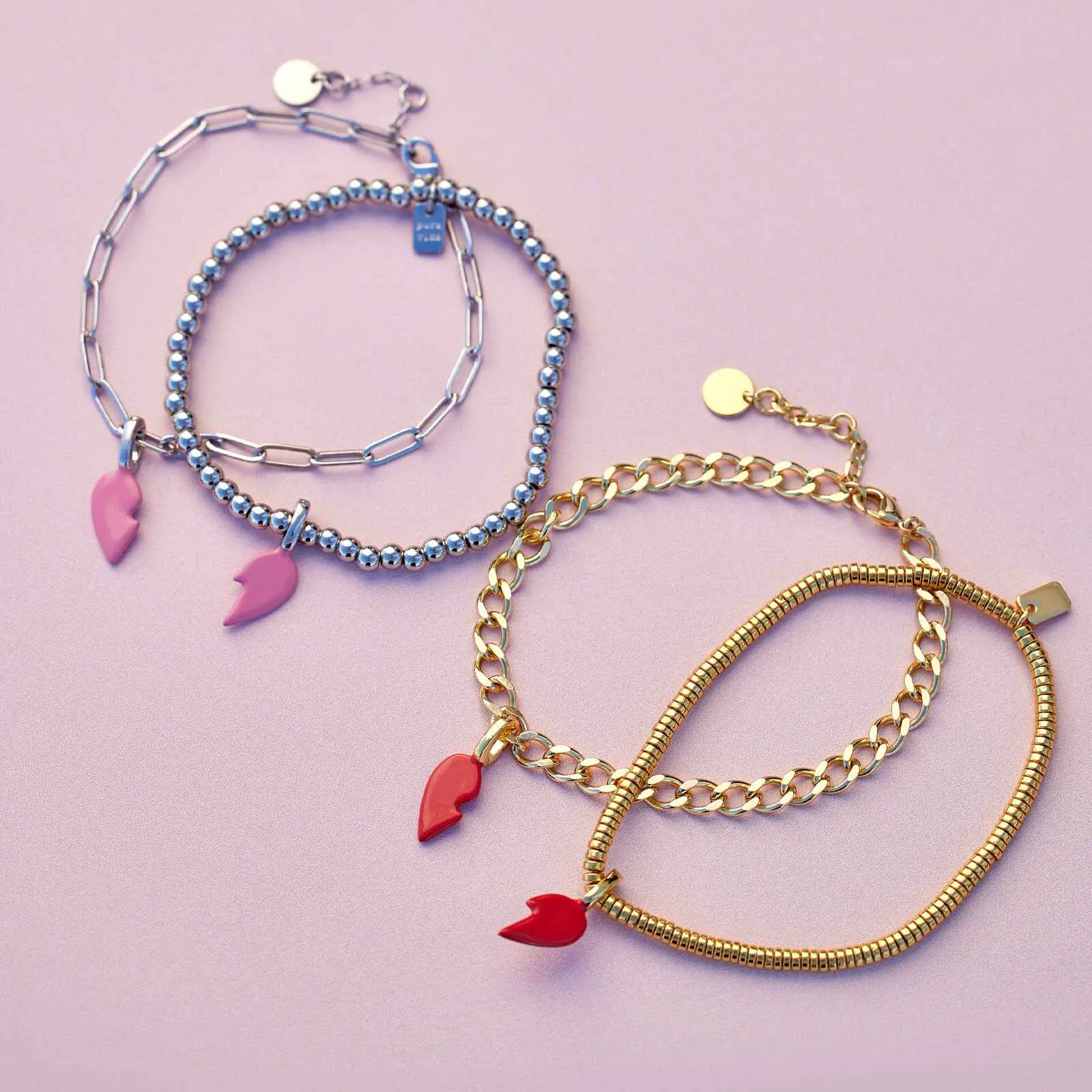 Harper Enamel BFF Heart Charm Set sold by Pura Vida product image thumbnail 4