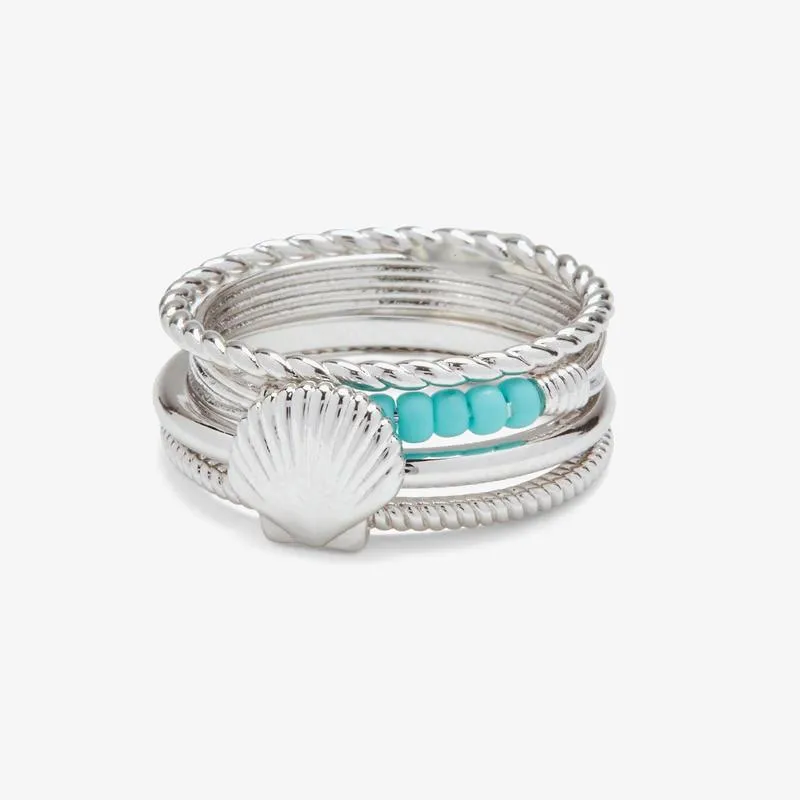 Shell Ring Stack sold by Pura Vida