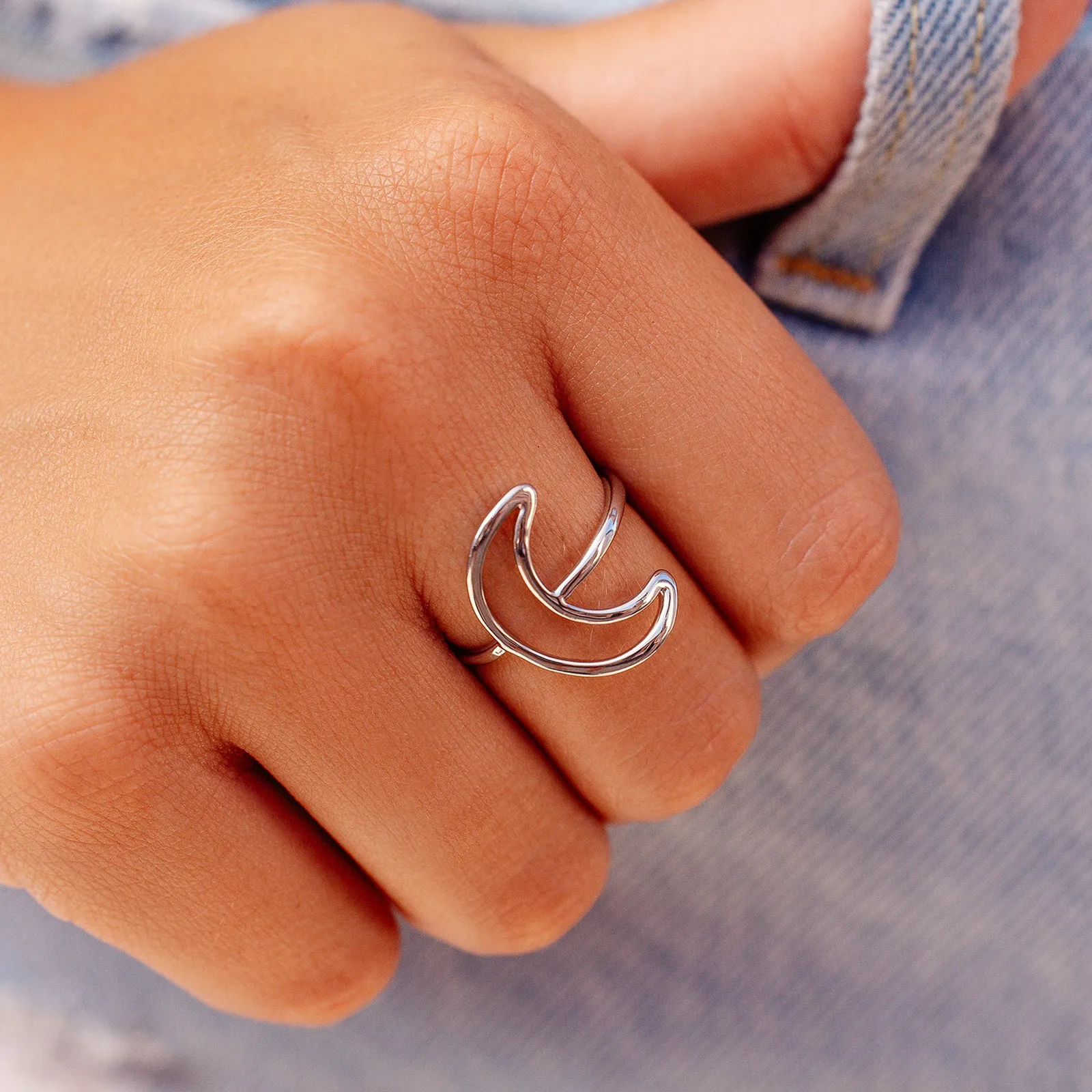 Oversized Crescent Ring sold by Pura Vida product image thumbnail 2