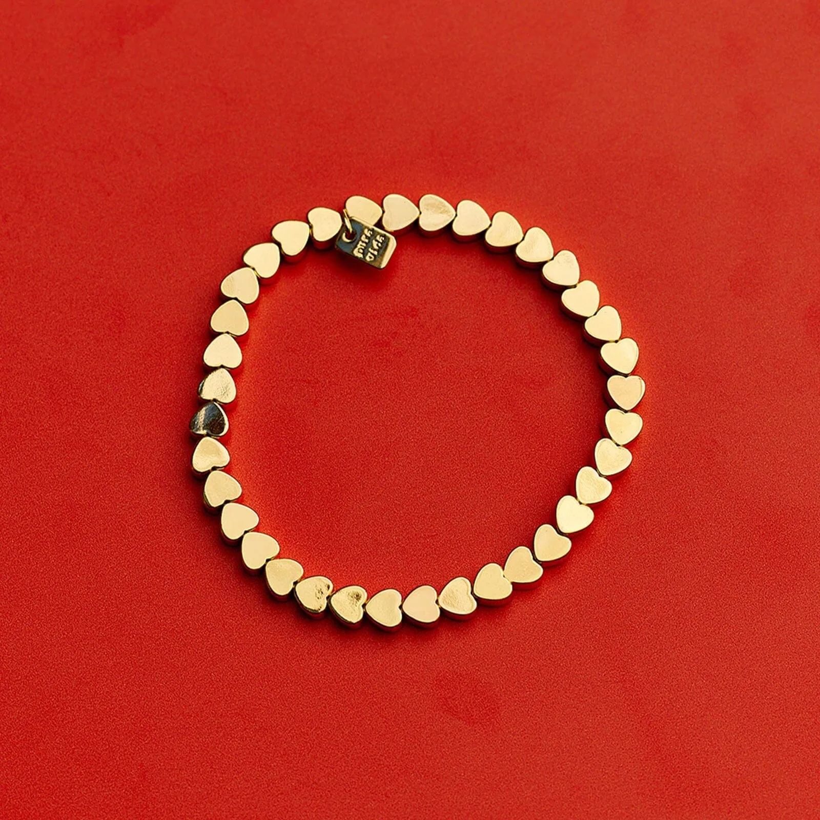 Metal Heart Bead Stretch Bracelet sold by Pura Vida product image thumbnail 2