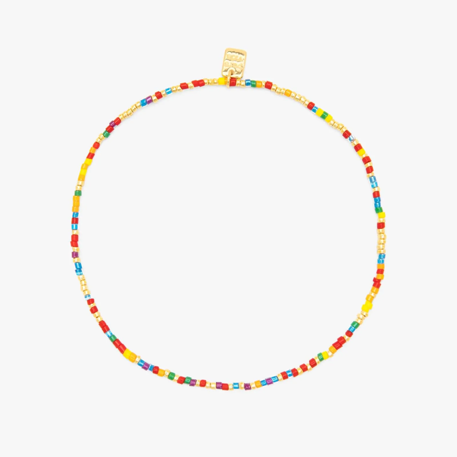 Rainbow Bead Stretch Anklet sold by Pura Vida