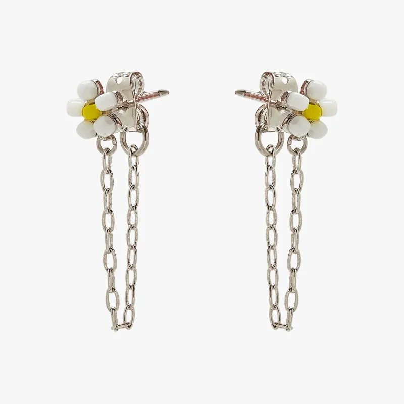 Daisy Seed Bead Chain Wrap Earrings sold by Pura Vida