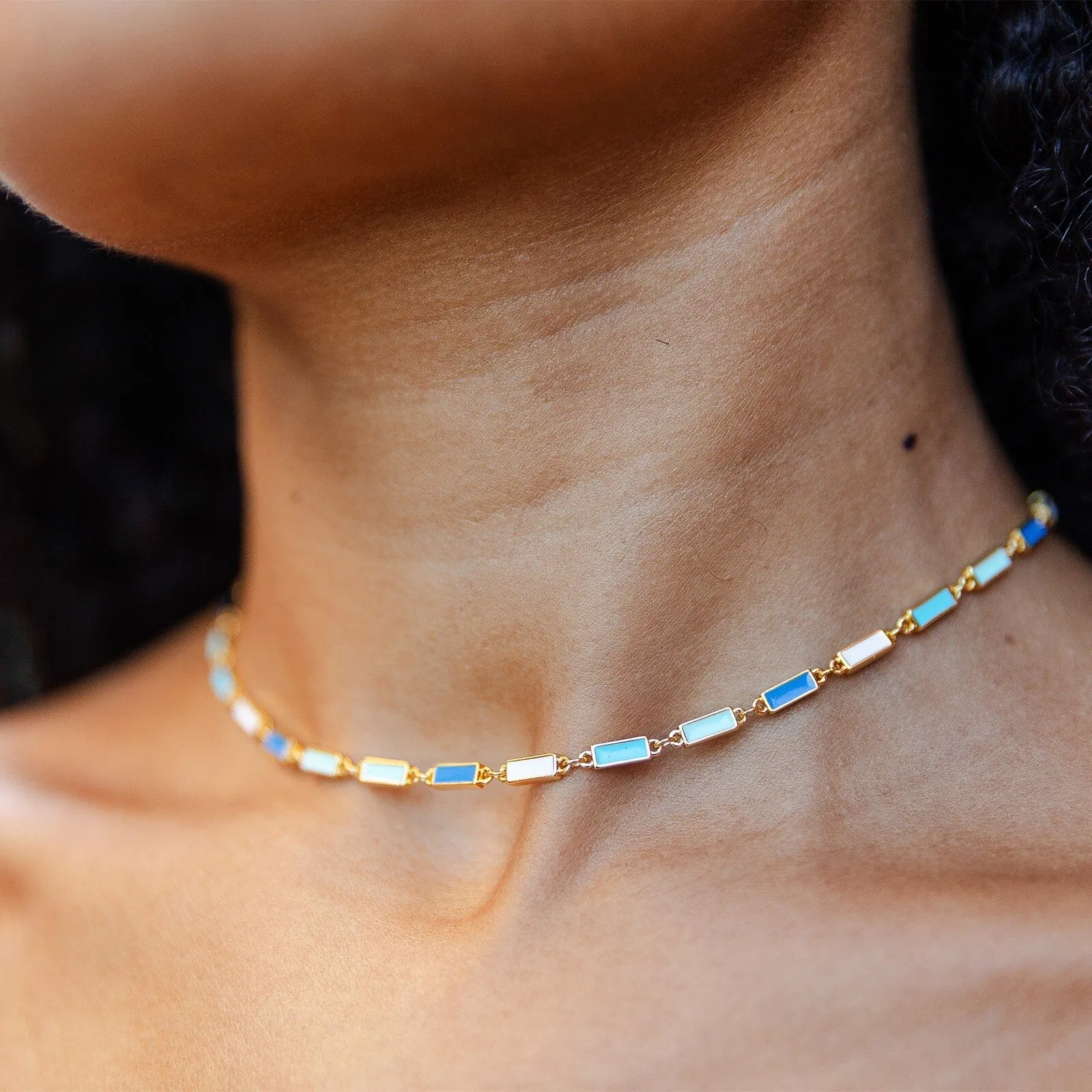 Enamel Bar Chain Choker sold by Pura Vida product image thumbnail 2