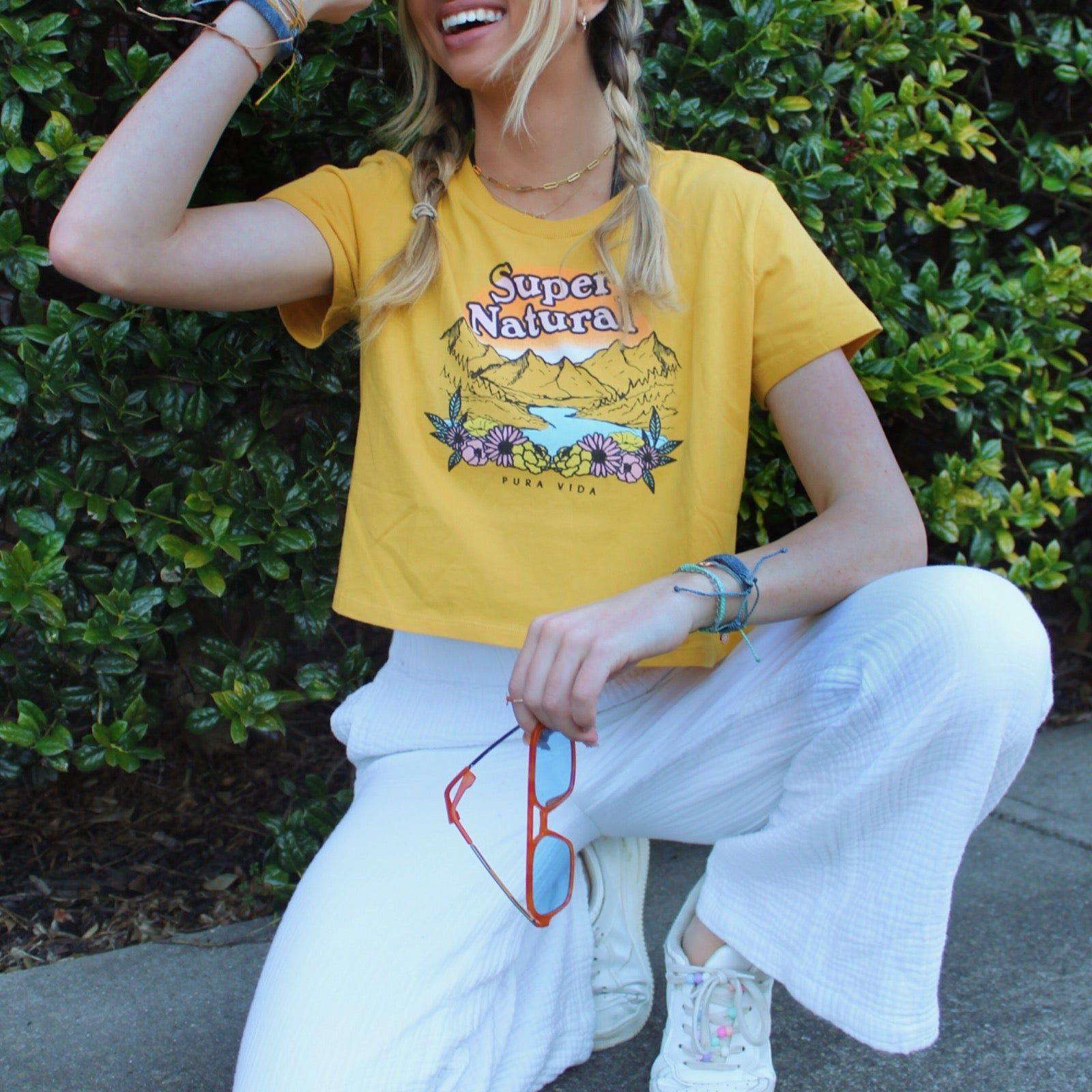 Super Natural Crop Tee sold by Pura Vida product image thumbnail 5