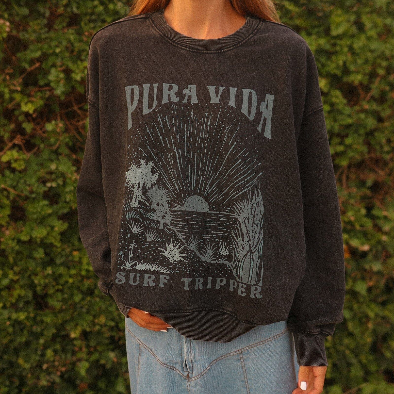 Cool Rays Oversized Crew Fleece sold by Pura Vida