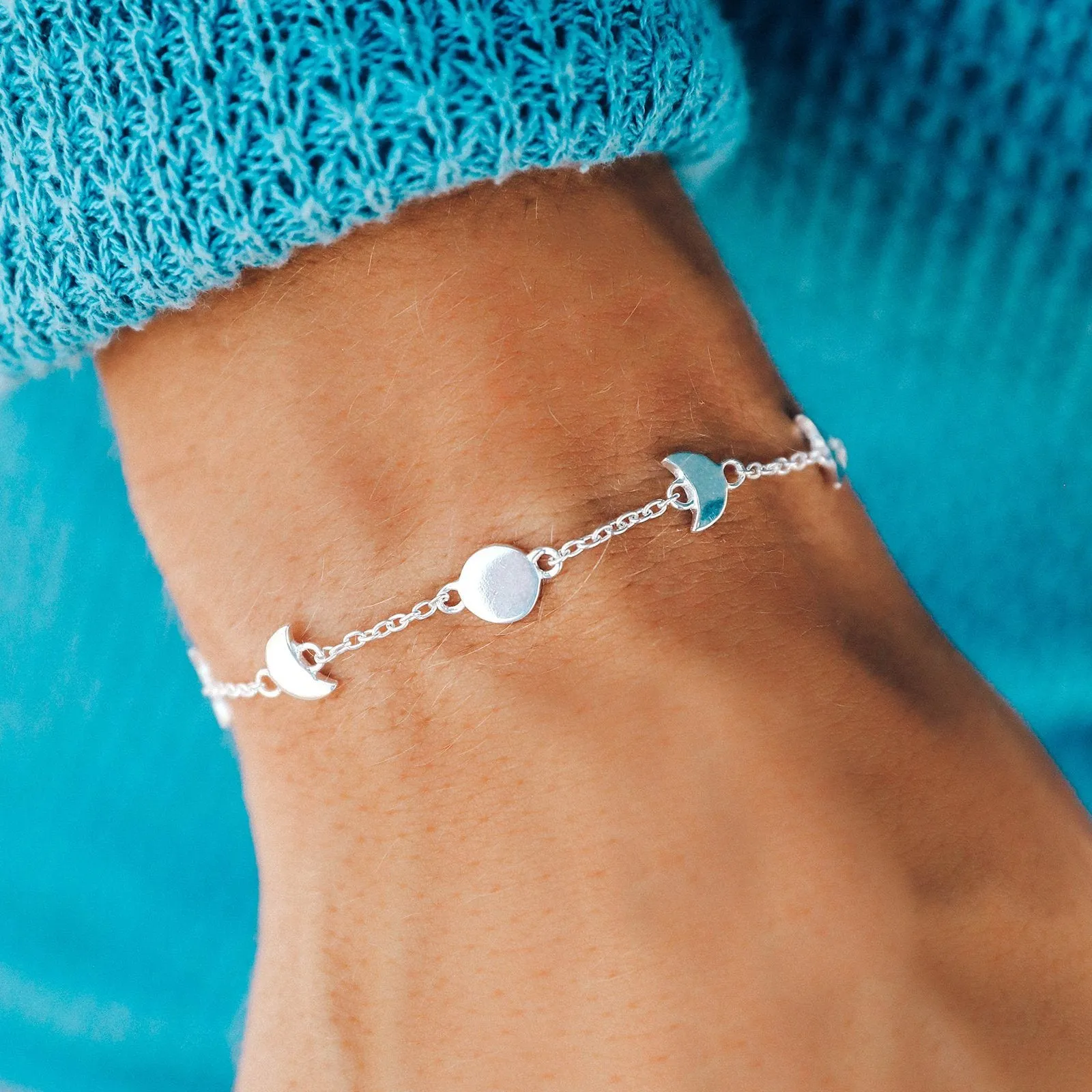 Moon Phases Chain Bracelet sold by Pura Vida product image thumbnail 5