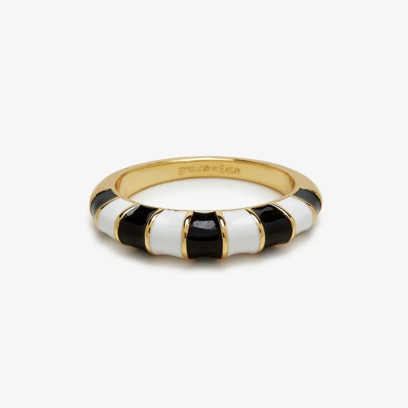Striped Enamel Ring sold by Pura Vida