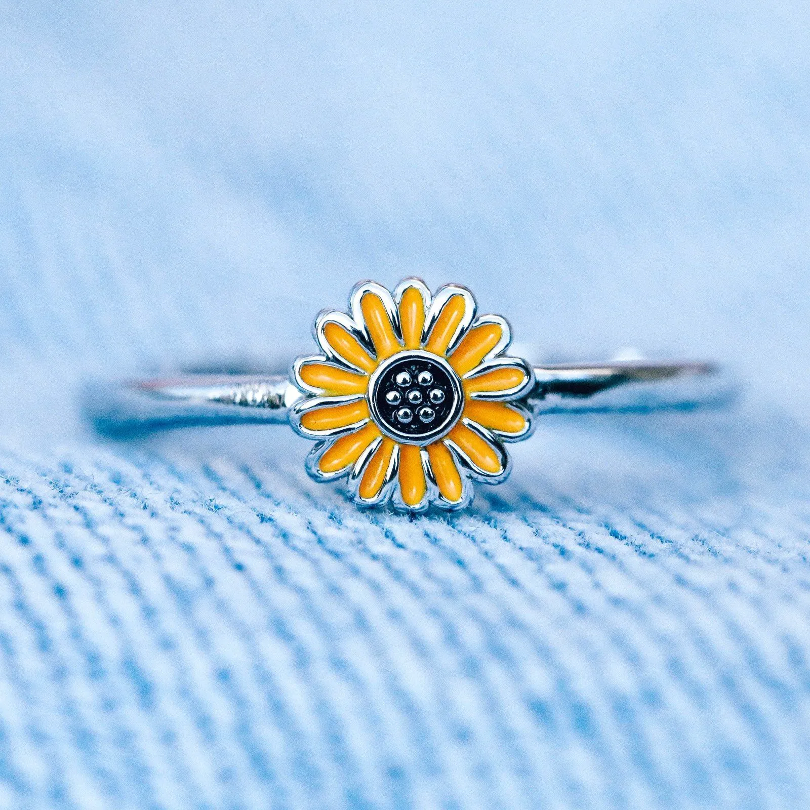 Enamel Sunflower Ring sold by Pura Vida product image thumbnail 3