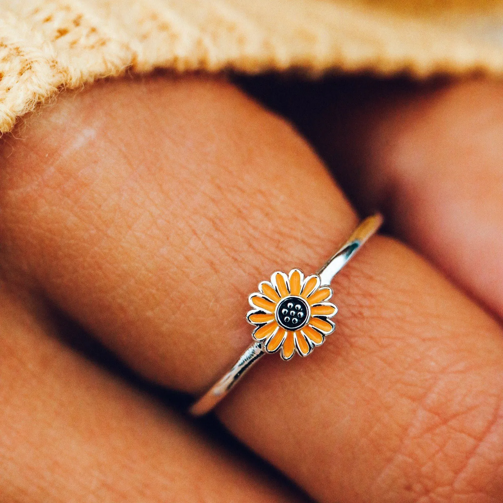 Enamel Sunflower Ring sold by Pura Vida product image thumbnail 2