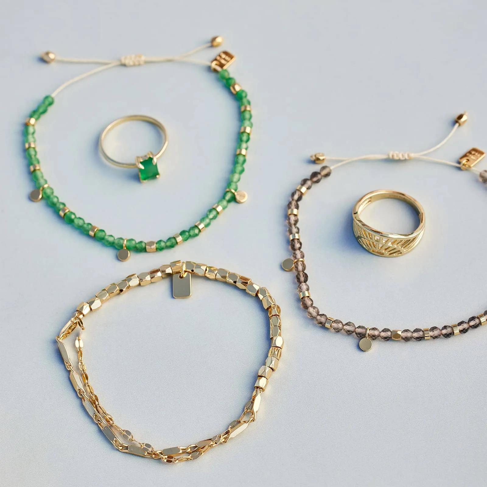 Smokey Quartz Beaded String Bracelet sold by Pura Vida product image thumbnail 4
