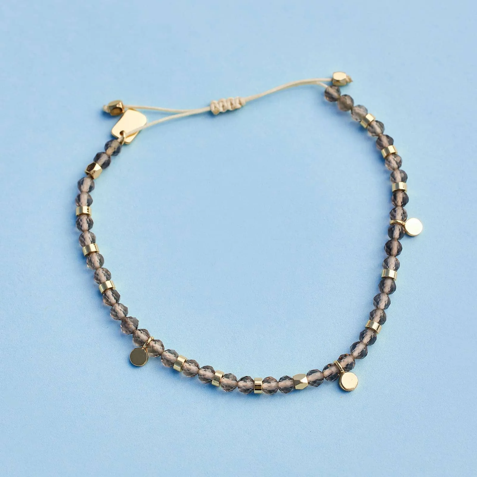 Smokey Quartz Beaded String Bracelet sold by Pura Vida product image thumbnail 2