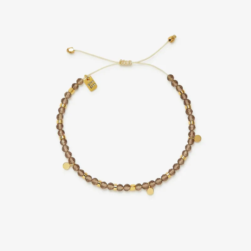 Smokey Quartz Beaded String Bracelet sold by Pura Vida