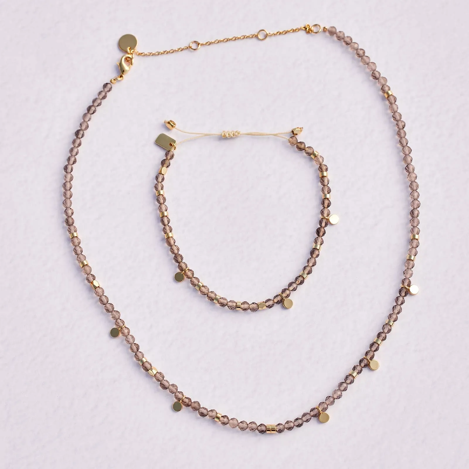 Smokey Quartz Beaded String Bracelet sold by Pura Vida product image thumbnail 5