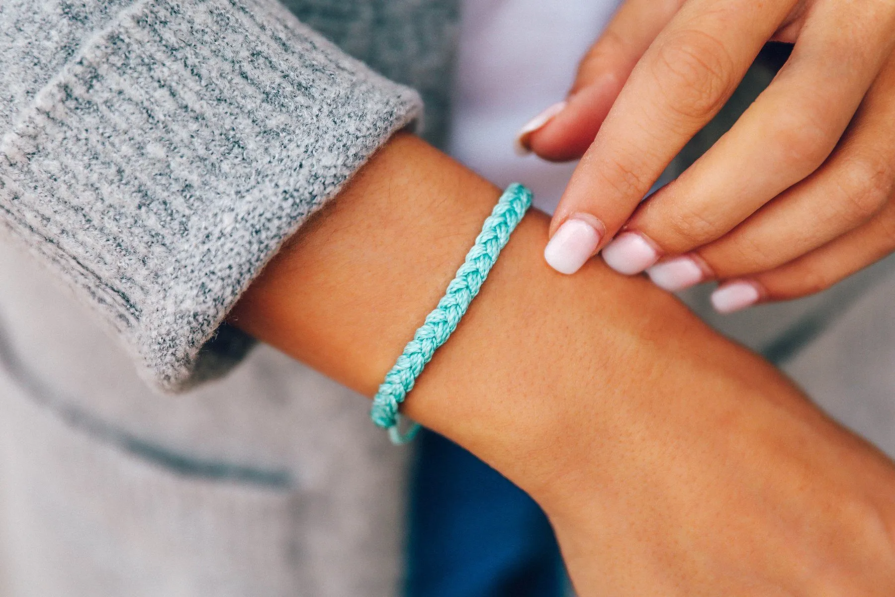 Seafoam Braided Bracelet sold by Pura Vida product image thumbnail 3