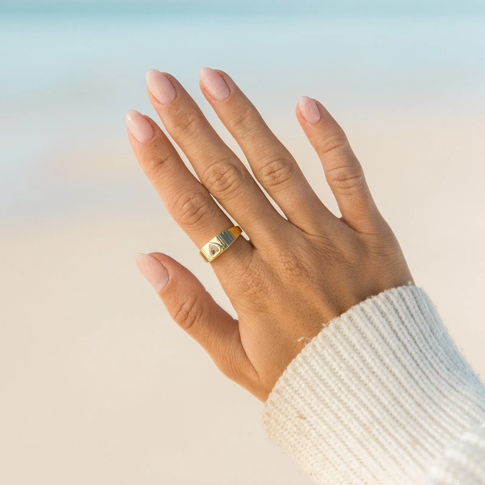 Wide Ribbed Heart Ring sold by Pura Vida product image thumbnail 5