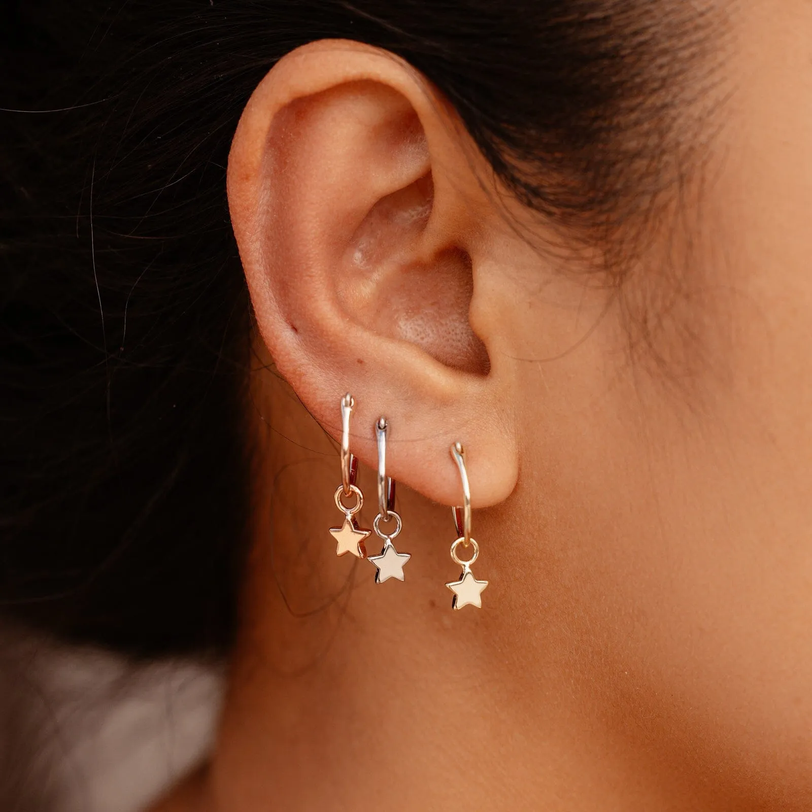 Star Hoop Earrings sold by Pura Vida product image thumbnail 2