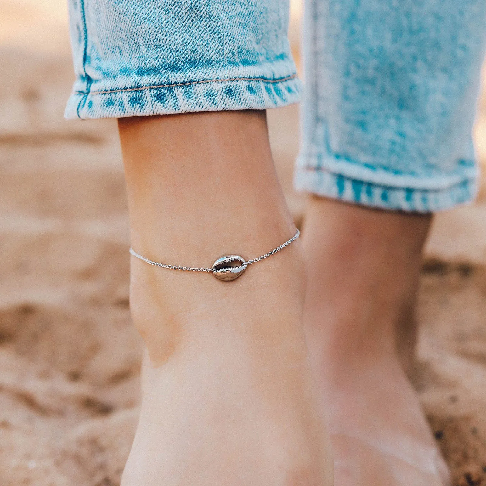 Cowrie Chain Anklet sold by Pura Vida product image thumbnail 3