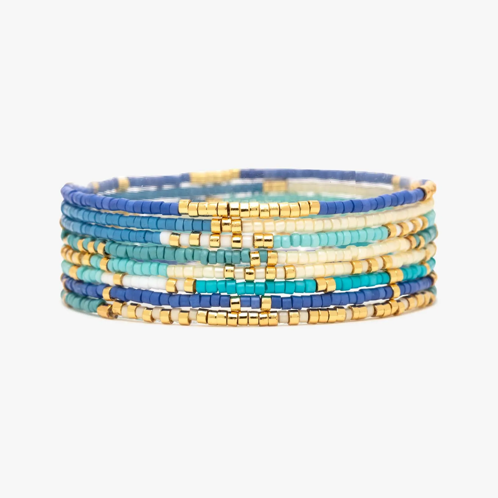 Protect the Sharks Stretch Bracelet Set of 8 sold by Pura Vida
