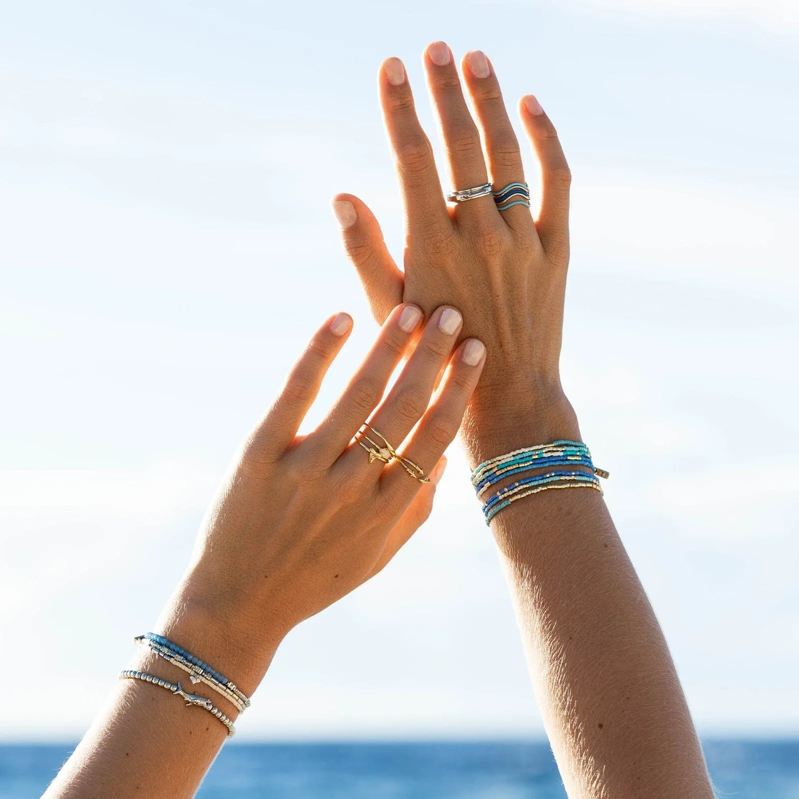Protect the Sharks Stretch Bracelet Set of 8 sold by Pura Vida product image thumbnail 3
