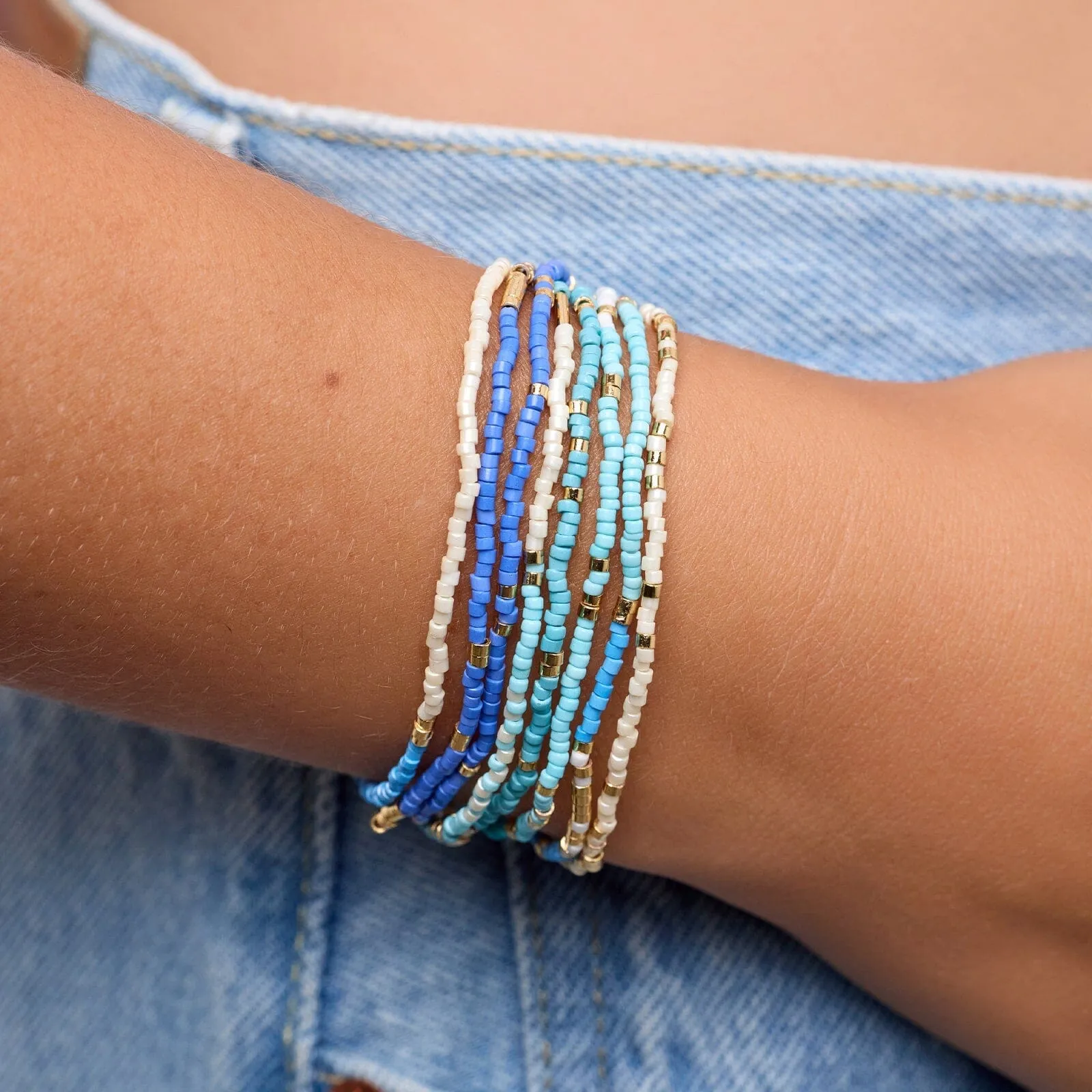 Protect the Sharks Stretch Bracelet Set of 8 sold by Pura Vida product image thumbnail 2