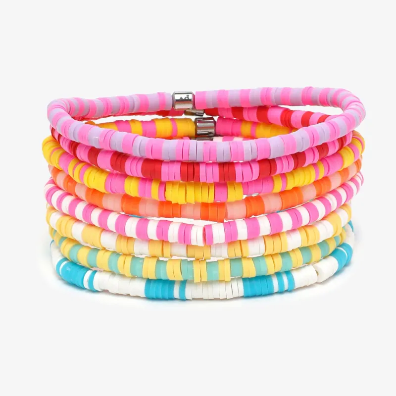 Vacation Vibes Stretch Bracelet Set of 8 sold by Pura Vida