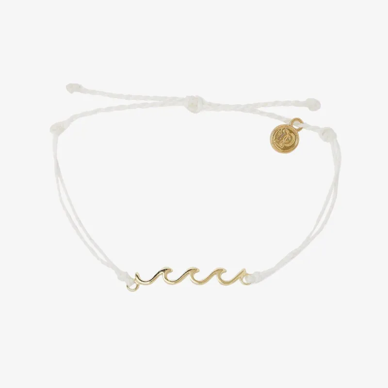 Gold Delicate Wave Bracelet sold by Pura Vida