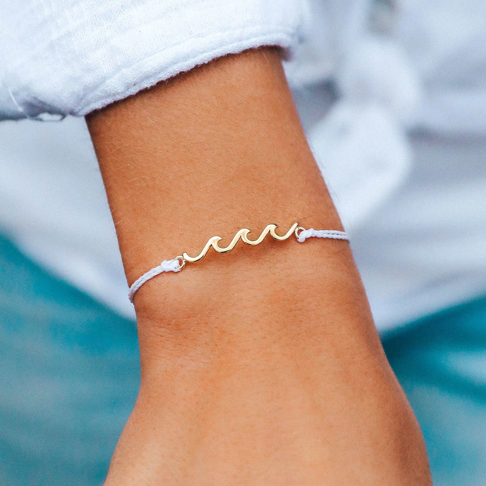 Gold Delicate Wave Bracelet sold by Pura Vida product image thumbnail 5
