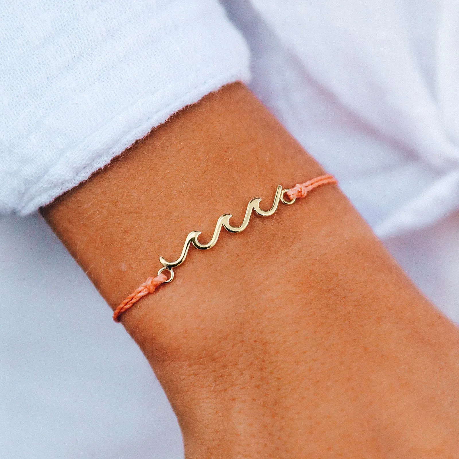 Gold Delicate Wave Bracelet sold by Pura Vida product image thumbnail 4