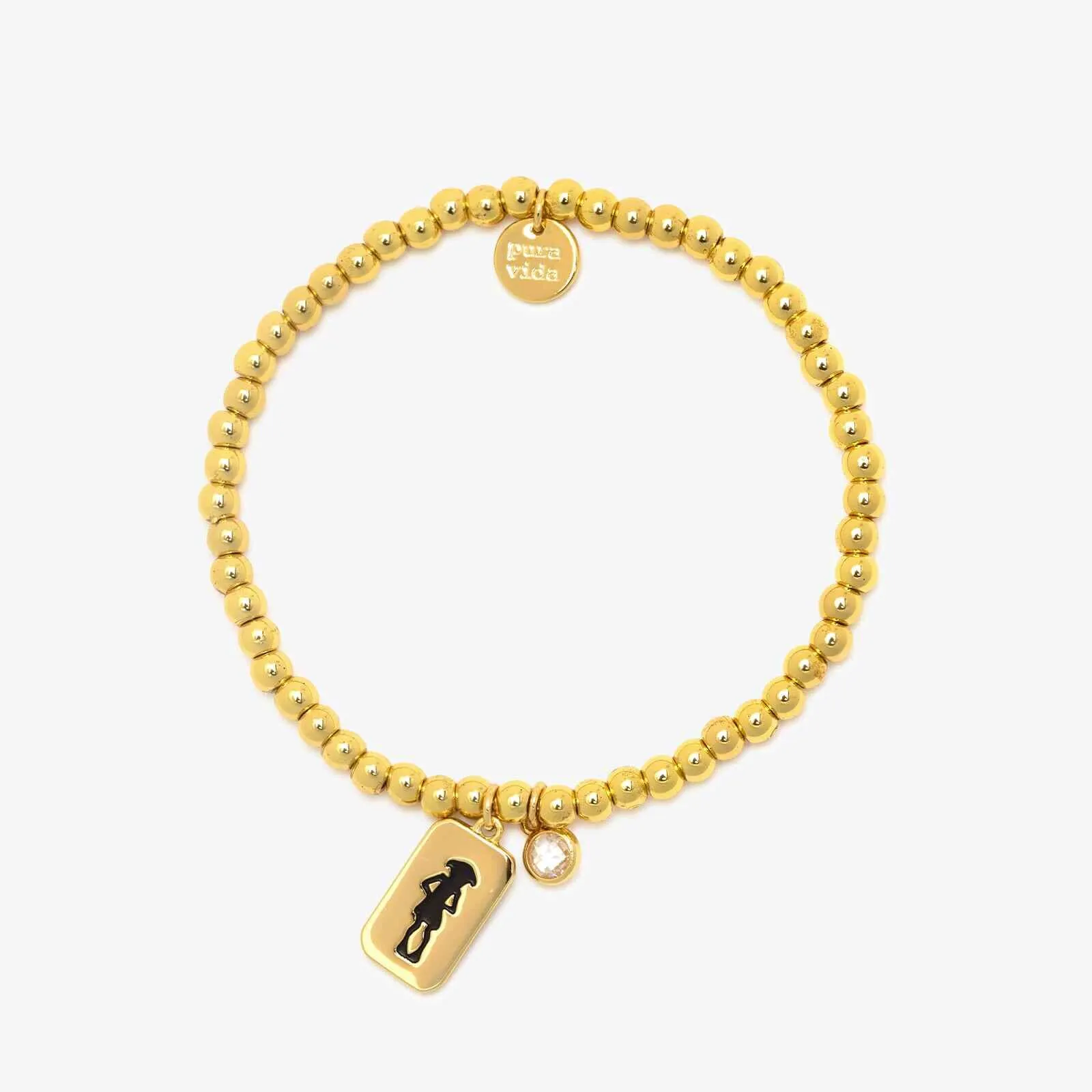 Dobby Metal Bead Stretch Bracelet sold by Pura Vida