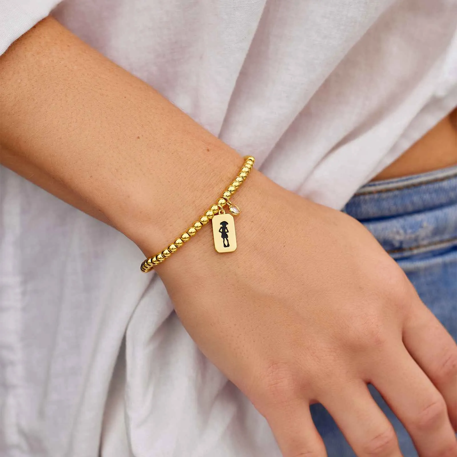 Dobby Metal Bead Stretch Bracelet sold by Pura Vida product image thumbnail 4