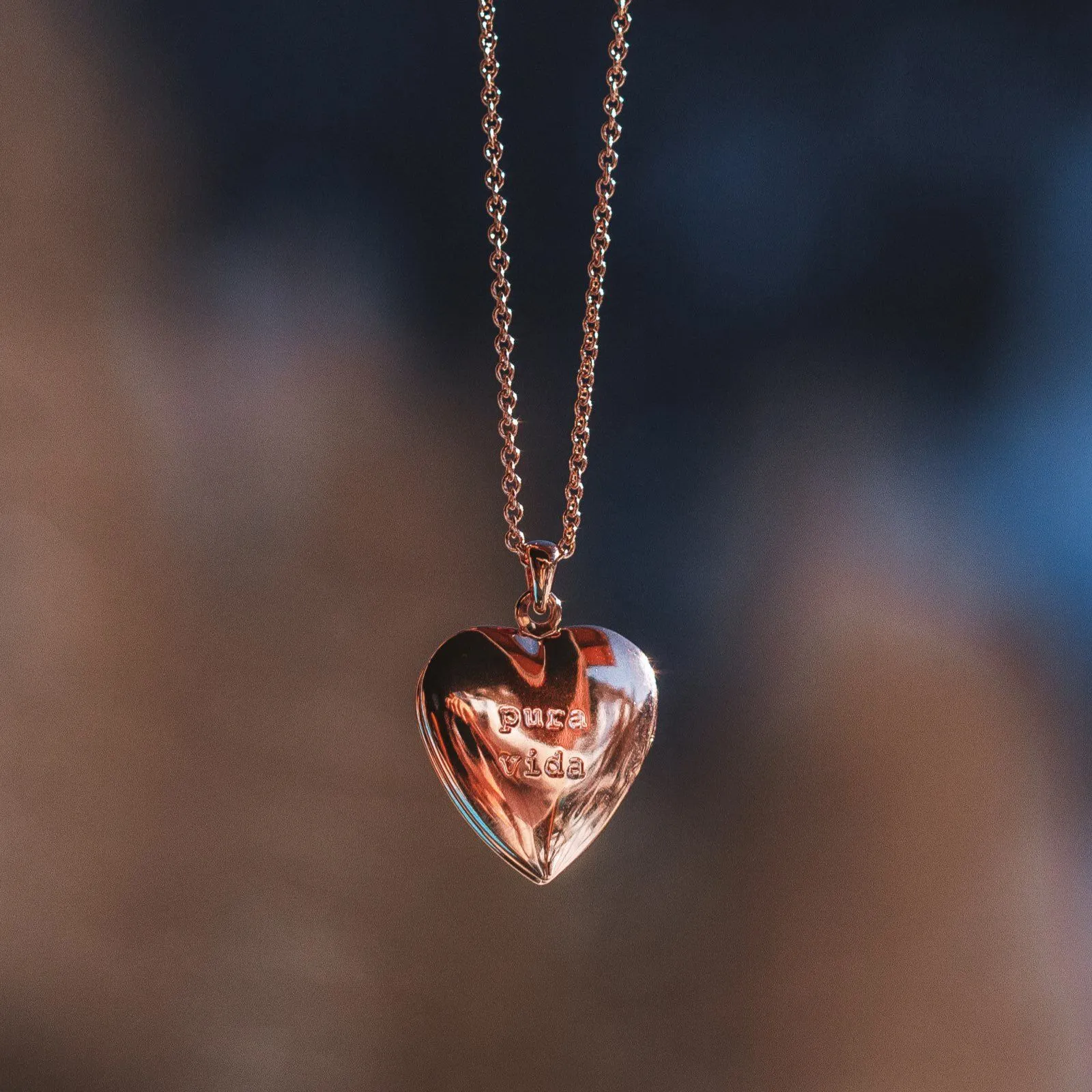 Stone Heart Locket Necklace sold by Pura Vida product image thumbnail 5