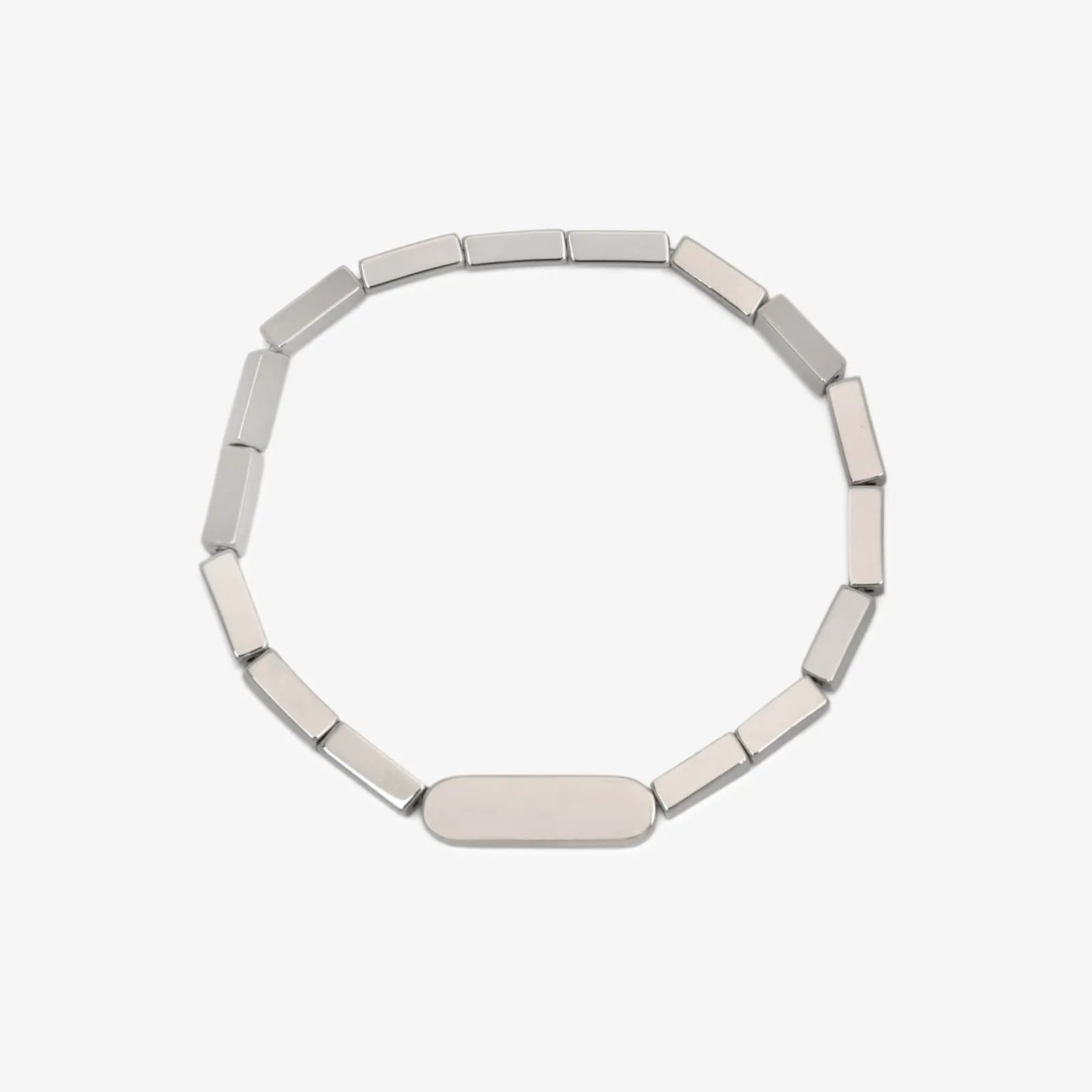 Engravable Rectangle Bead Stretch Bracelet sold by Pura Vida product image thumbnail 2