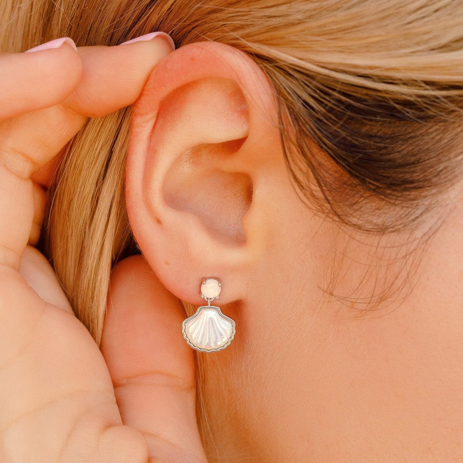 Mermaid Shell Earrings sold by Pura Vida product image thumbnail 2