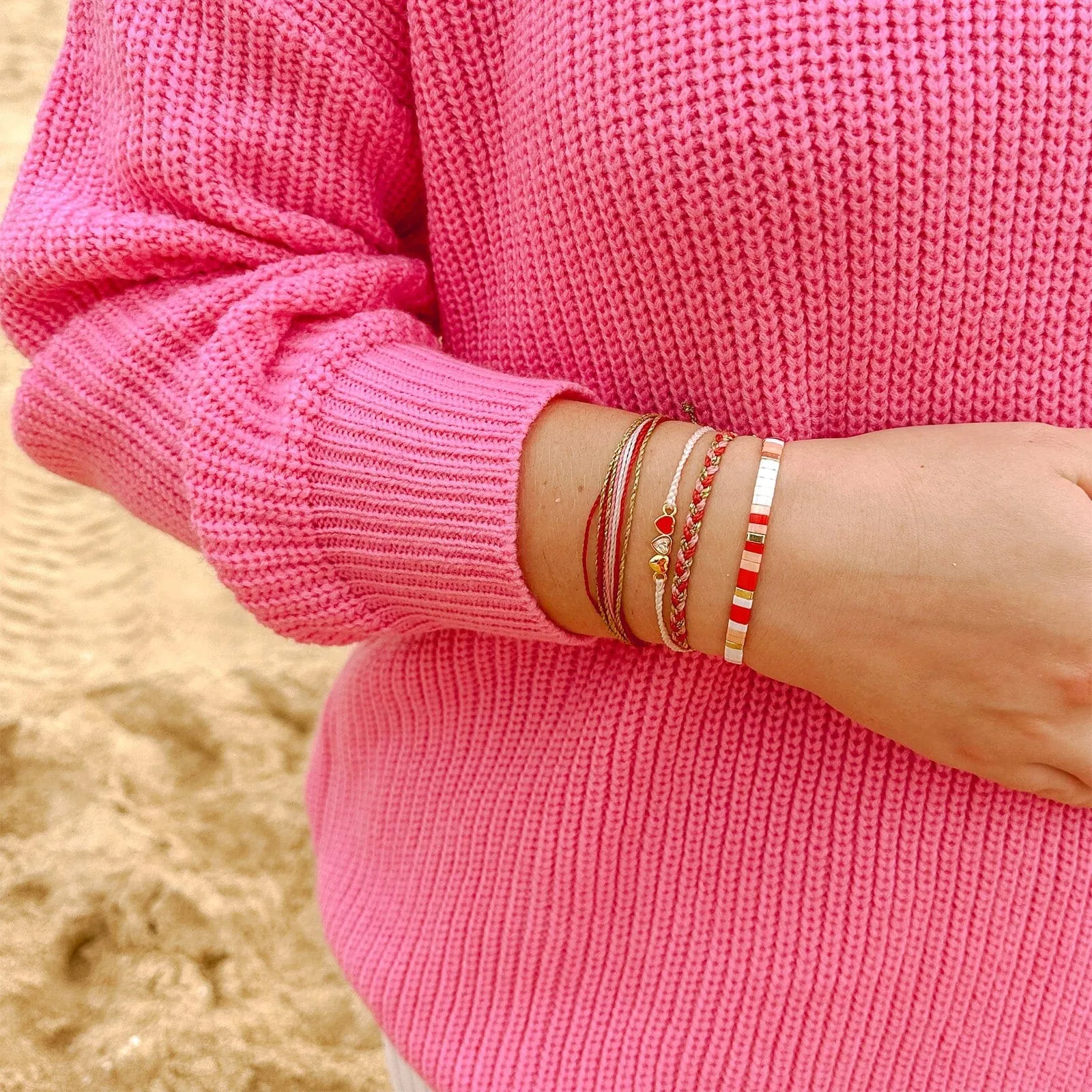 Red Cross XOXO Mixed Mini Braided Bracelet sold by Pura Vida product image thumbnail 4