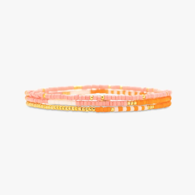 Warm Breeze Stretch Bracelet Set of 3 sold by Pura Vida