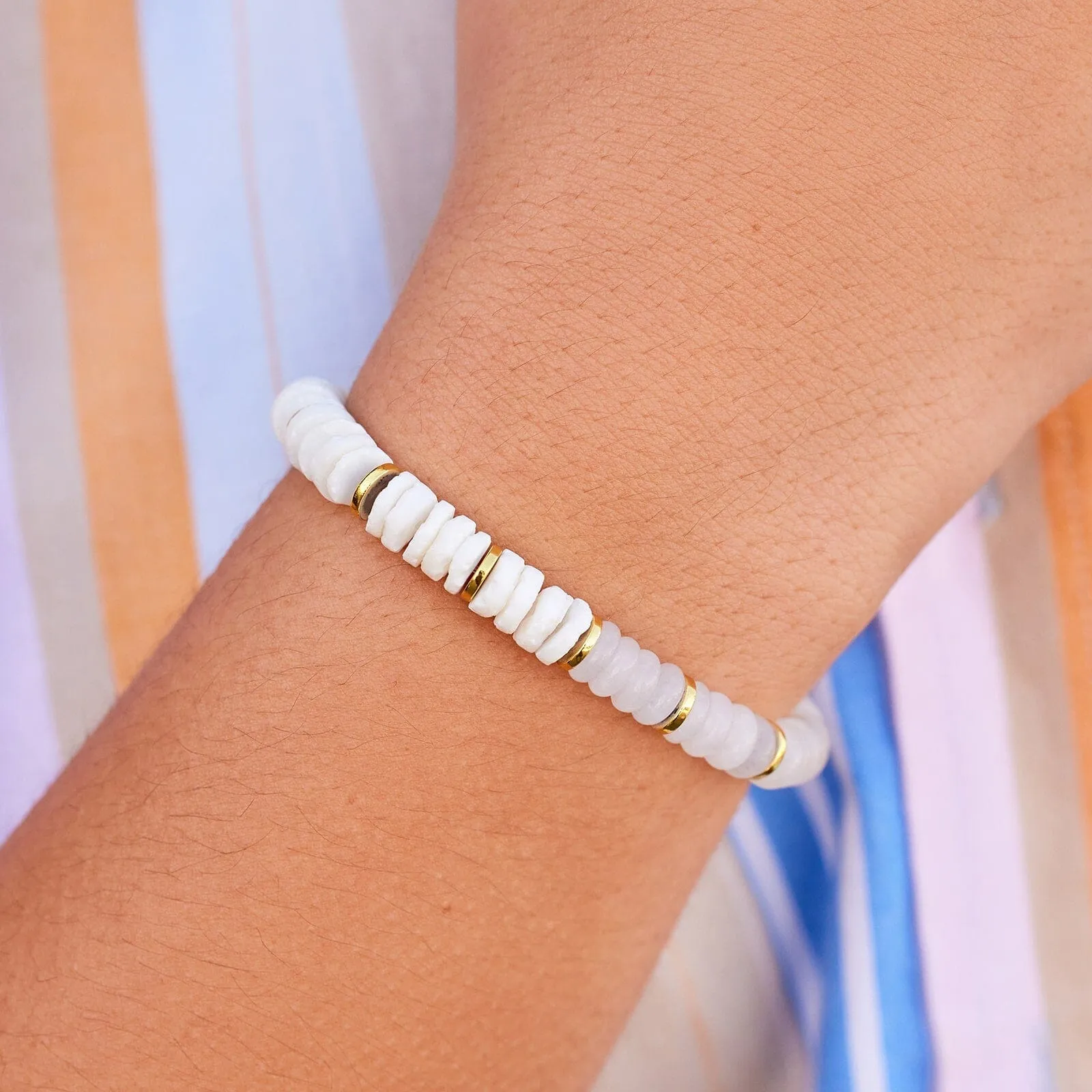 Carmel Mixed Bead Stretch Bracelet sold by Pura Vida product image thumbnail 3